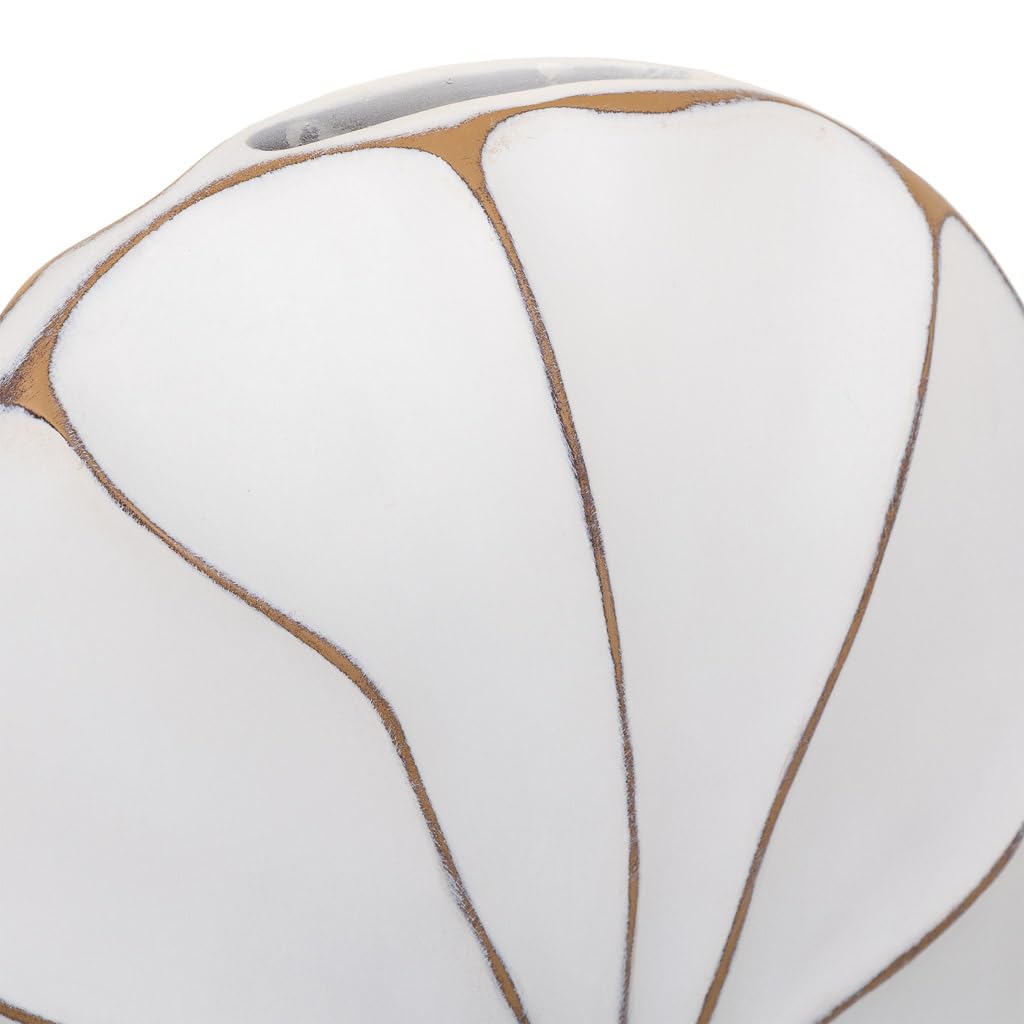 WANDERLUST DECO Jarrón de poliresina Blanco 27x8x39,5