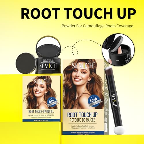Image of Sevich Hairline Powder, Gray Root Touch Up, Sweatproof, Brown