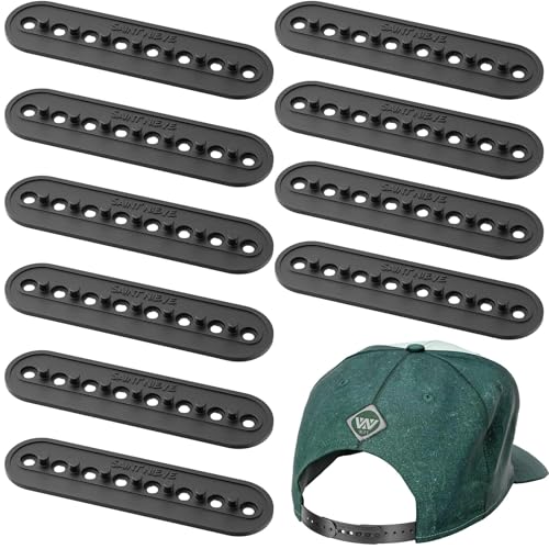 SAINT NIEVE 10 Pack Hat Size Extender Adjustable Hat Buckle Replacement TPR+PP Material Half-Size Hat Adjuster for Fitted Caps Baseball Hats and More - Comfortable Durable Universal Fit