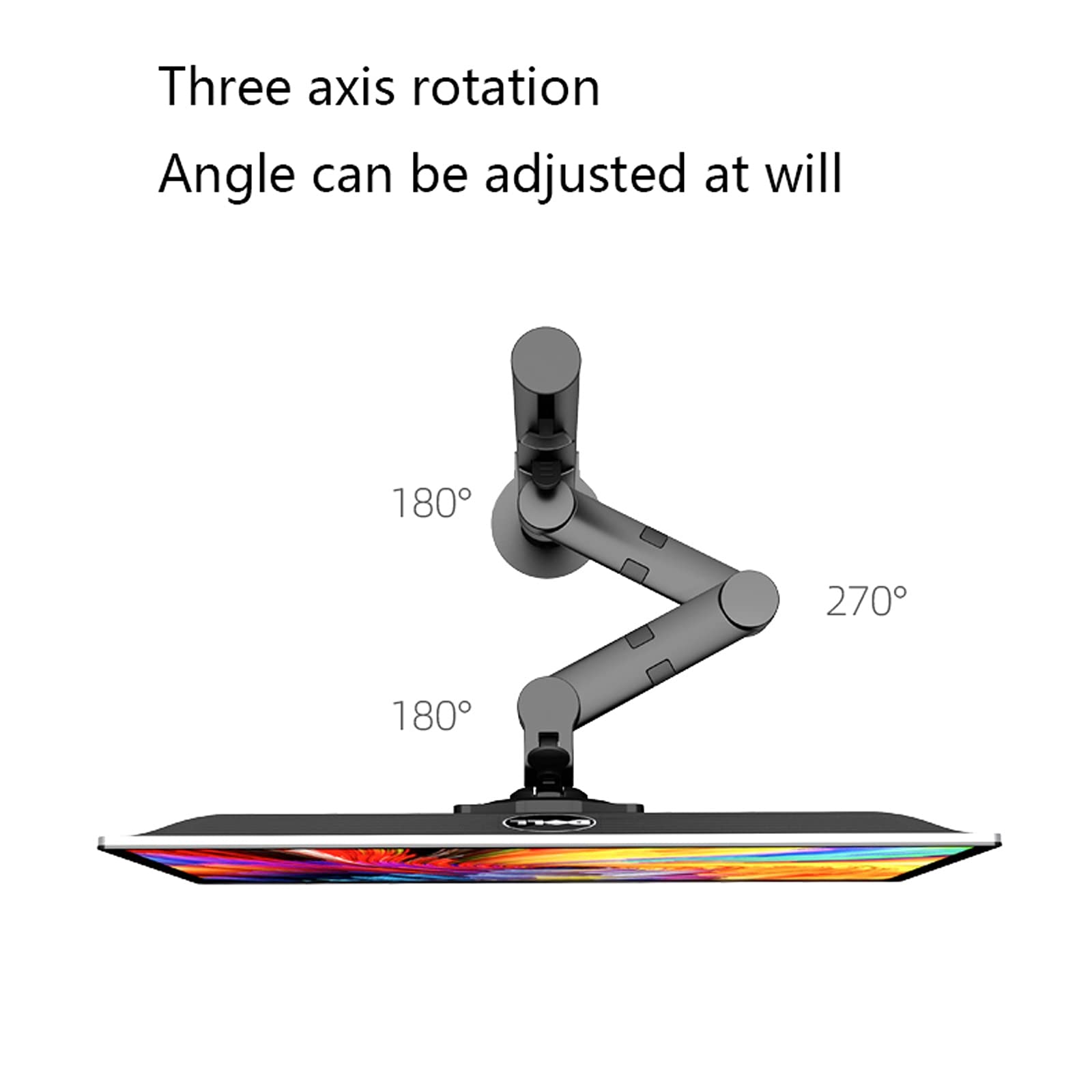 Support Moniteur 17 "-32" Alliage d'aluminium moniteur moniteur de moniteur de colonne de montage de colonne de montage de moniteur de montage de moniteur de montage de moniteur avec pince , kit d'œil