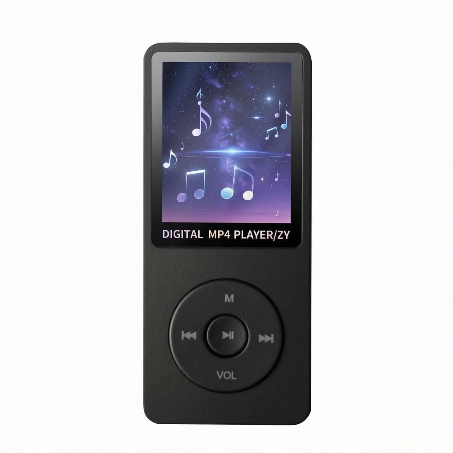 Slim Portable MP3 Player Circular Control Pad MP3 Player Color Display Audio Device Type-C Charging, Black-image-11