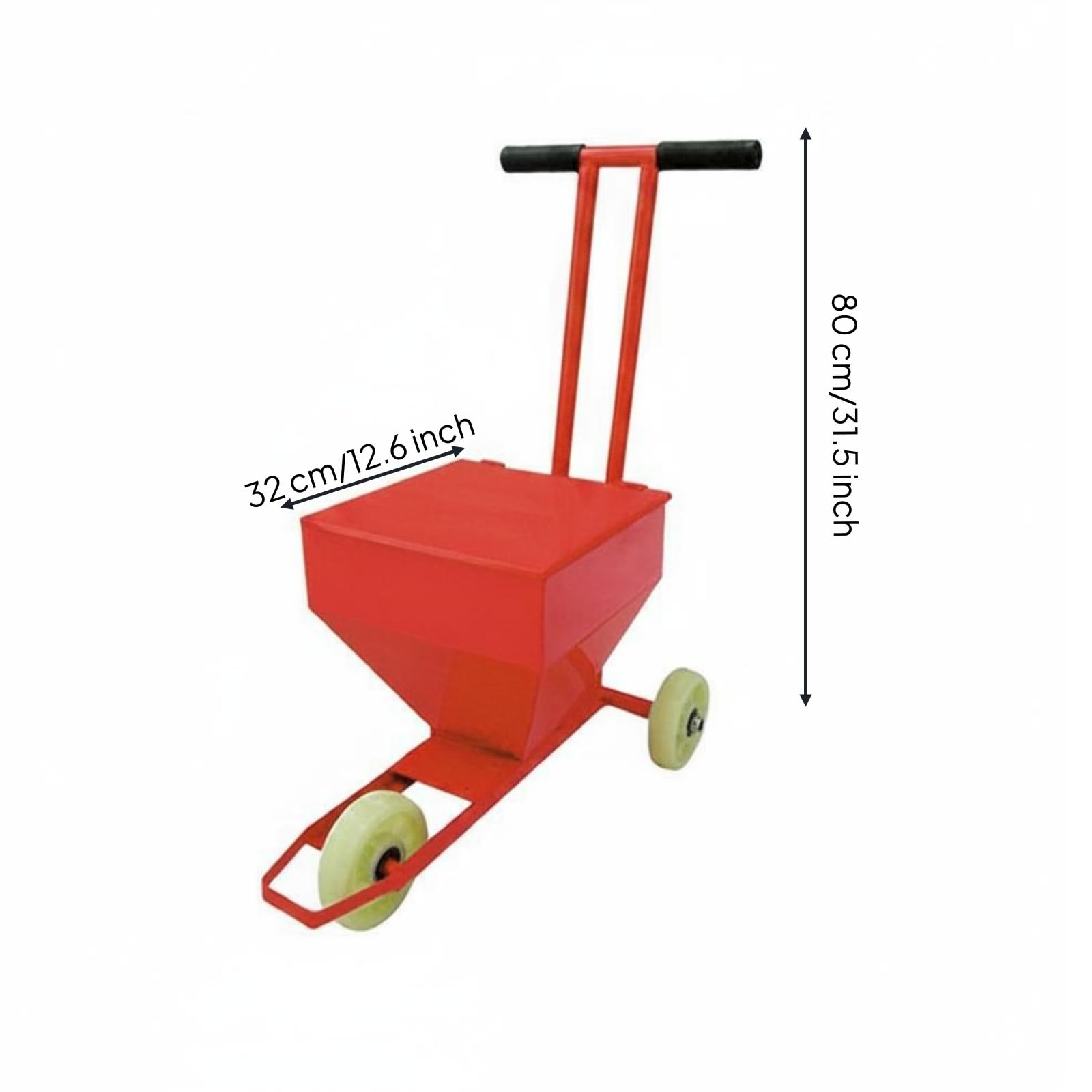 Carro Trazador de Cal Portátil Esparcidor de Cal Empuje Manual Máquina Delimitar Terrenos para Pista Deportiva, Patio Escolar, Obra