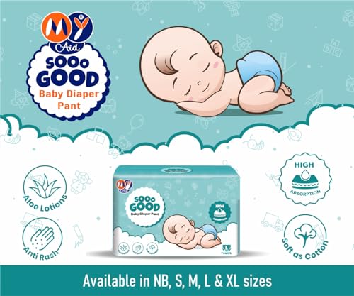 Image of High Absorption Sooo Good Baby Diaper Pant, Large Size (9-14 kg), Soft, Comfortable, Leak-Proof with Odour Lock & Fast Absorption - (30 Pc), Pack of 1