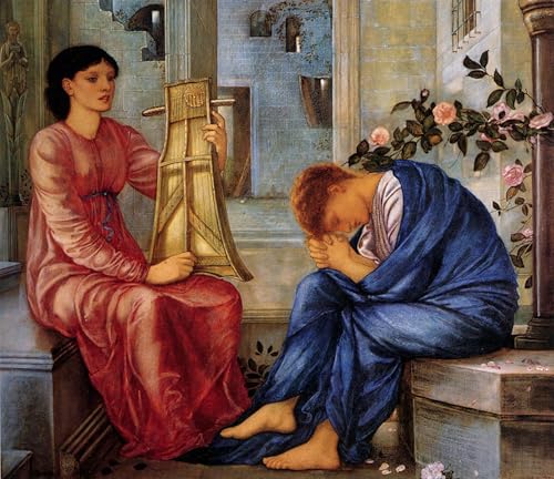 Lienzo El lamento Burne Jones de alta fidelidad artística y acabado premium para salones de 60x90cm