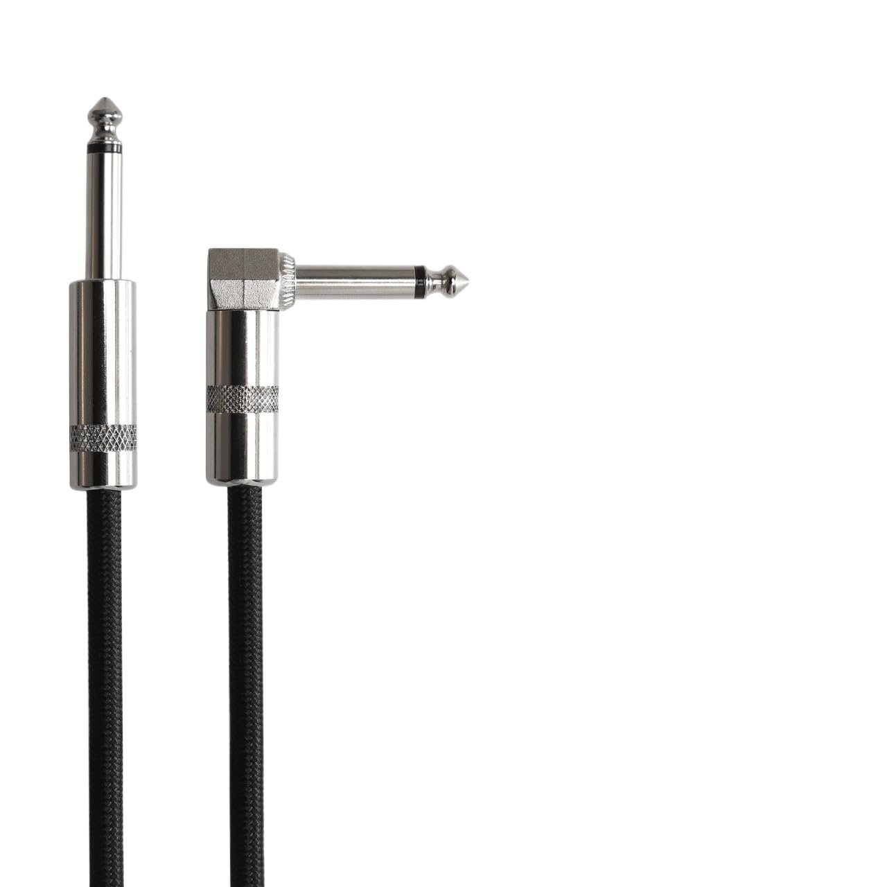 1,8 m kąt prosty do prostego 6,35 mm 1/4 złącze Ja-ck instrument audio kabel basowy do elektrycznej gitary basowej (JGC-06BK)
