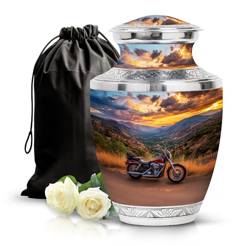 Image of Bike Urn for Ashes Adult Urns for Male & Female 10 Inch Large | Adult Urns for Male & Female, Funeral Urns Ashes, Cremation Urn