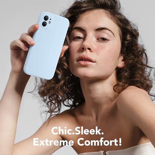 Image of Magnetic for iPhone 11 Phone Case Silicone, Compatible with MagSafe, [Full Camera Protection][Screen Protector] Slim Shockproof Protective Case for iPhone 11 6.1 inch, Light Blue