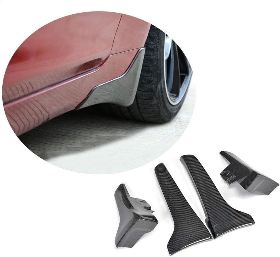Carbon Fiber Mud Flaps Splash Guard fits for Infiniti Q50 Q50S Sedan 4-Door 2014-2017 Front and Rear Fender Mudguard Mudflaps