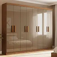 Guarda Roupas Casal Grande 8 Portas Sampa Amadeirado