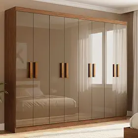Guarda Roupas Casal Grande 8 Portas Sampa Amadeirado