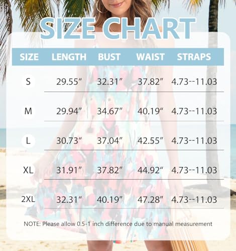 Image of JOELLYUS Womens Spaghetti Strap Dress Summer Dresses Beach Cover Ups Casual Sundresses with Pockets 2026