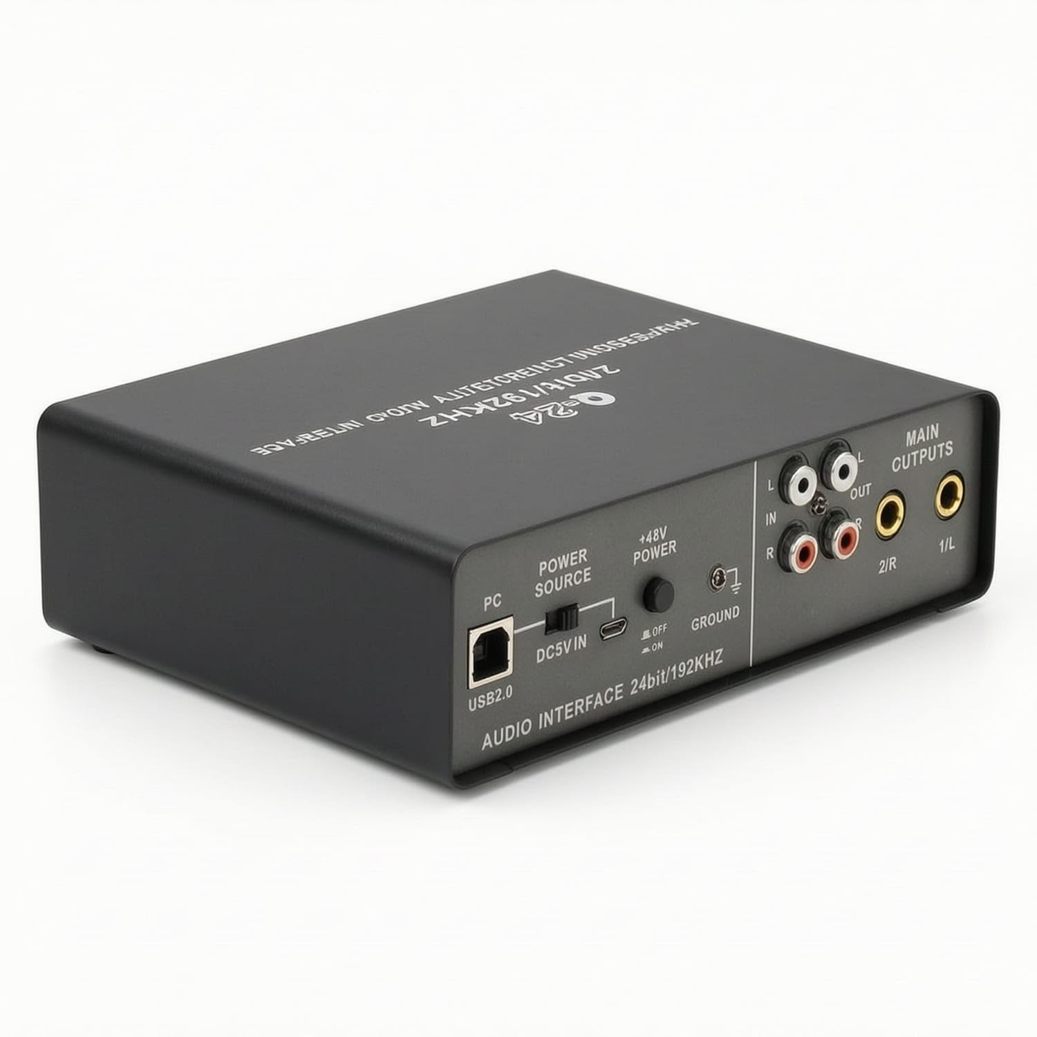 24-bit/192kHz USB Audio Interface Loopback Desktop Audio Interface Real-Time Monitoring Sound Card Compact for Musicians, Streamers, Containercasters, Home Studio, Prof Recording Audio-image-45