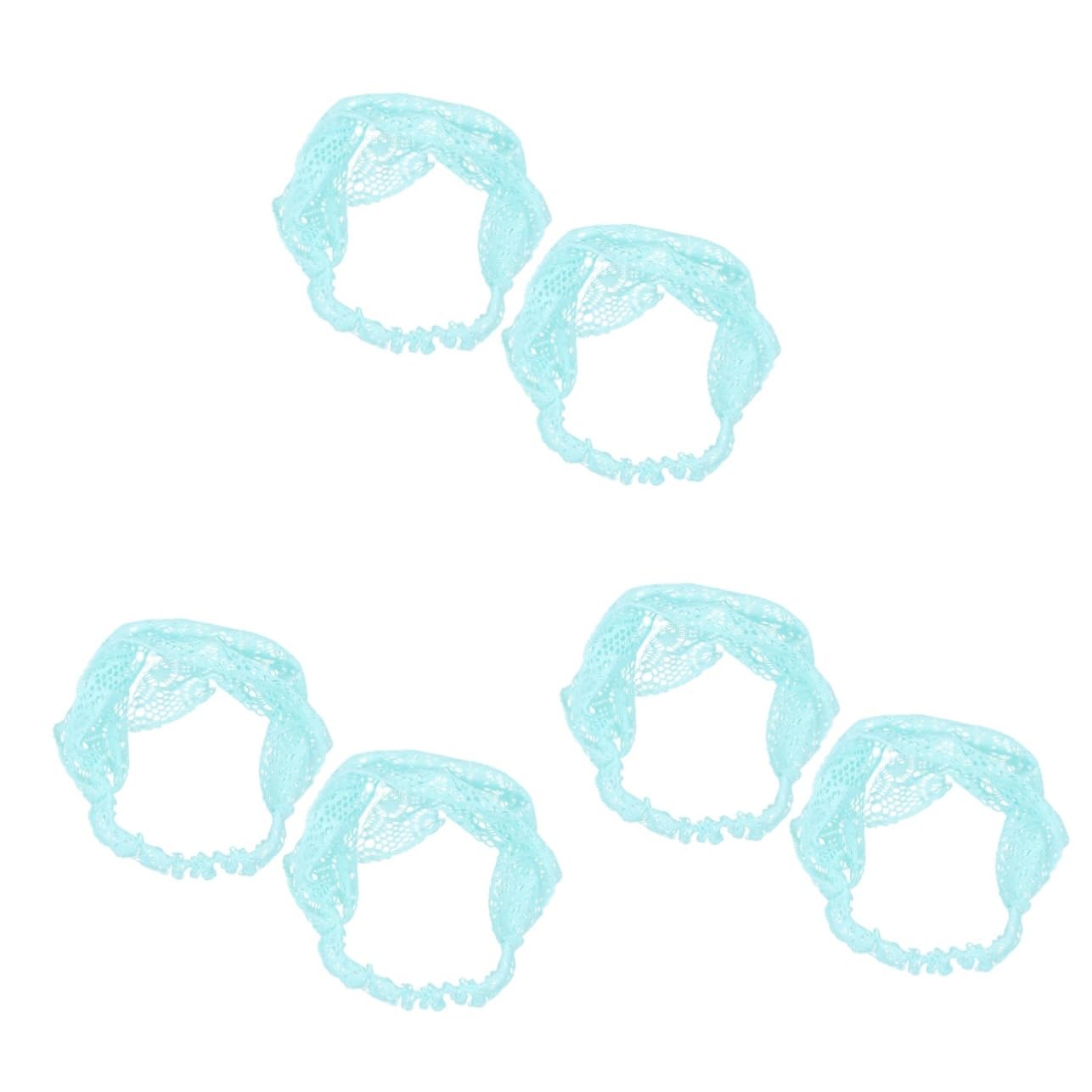 DOITOOL 6pezzi Fascia Per Pizzo Floreale Da Larga Ed Elastico Accessorio Elegante Per Donne e Ragazze Perfetta Per Cerimonie e Occasioni Speciali Blu