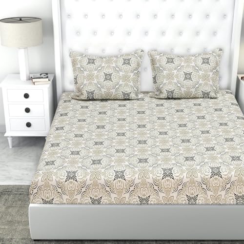 Image of HOMEKART 220 GSM Microfiber 4-Piece Comforter Bedding Set for Double Bed | King Size AC Comforter with Flat Bedsheet (90x100 Inch) & 2 Pillow Covers | Soft, Lightweight & All-Season | Silver