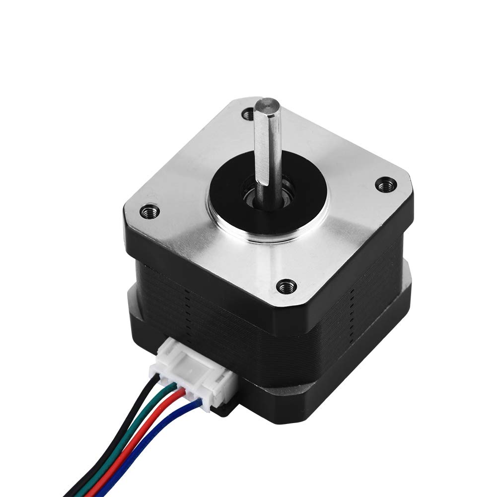 Diyeeni Moteur Pas à Pas 42BYGH34, Moteur Pas à Pas Bipolaire 4 Fils 12V 1.3A 0.30Nm avec câble de Connexion, Angle de Pas de 1,