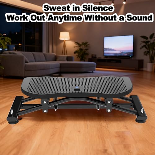 Image of KINMAC 2-in-1 Rocking Stepper with Resistance Bands, Portable Balance Board for Exercise at Home, Quiet Mini Stair Stepper with LCD Monitor, Ski Trainer for Workout Home Gym