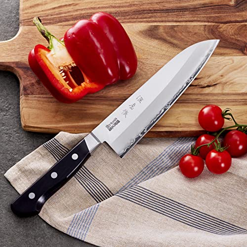 安田刃物 源虎徹 スウェーデン鋼 三徳包丁 180mm