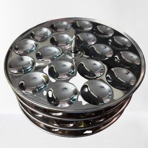 Sivam Stainless Steel Mini Idly Plates 4-Rack Idly Stand (4 Mini idly Plates)