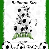 2Pcs Soccer Balloons Party Decorations - 59 Inch Large Standing Soccer Balloon - Sports Balloons for Soccers Birthday Party Decorations Supplies - World Cup Soccer Theme Decor