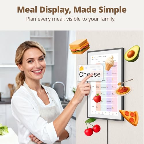 Image of Dragon Touch 15.6 inch Digital Calendar Chore Chart - 1080P Full HD Interactive Touchscreen, Smart Family Planner, Hearth Display Digital Calendar Wall & Desk Mountable for Seamless Scheduling Black