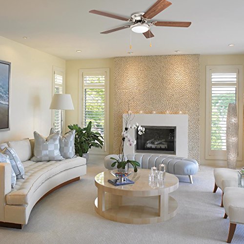 Portage Bay 50252 Hugger 52" Brushed Nickel West Hill Ceiling Fan With Bowl Light Kit #TOP7
