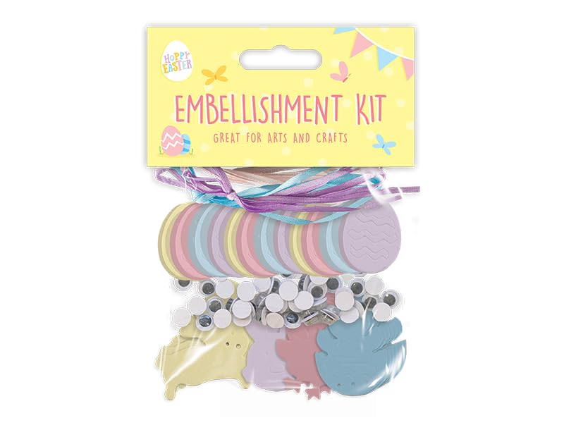 PRISTINE ENTERPRISEEaster Art and Craft EMBLLSHMENT KIT for Easter Parties Art and Crafts Easter Egg Hunt Easter Party Supply