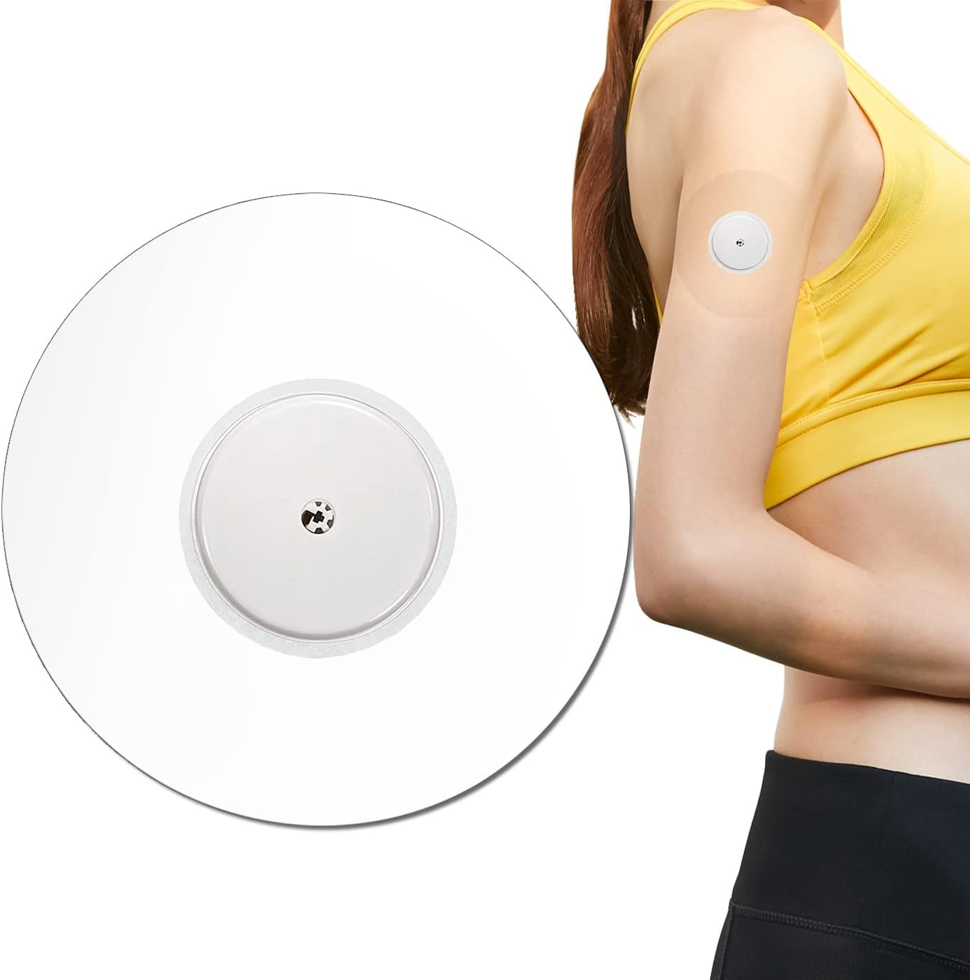 Sensor Covers for Libre, 30 Pack Waterproof Adhesive Patches, Transparent CGM Overpatch Tape Lasting to 14 Days-Without Hole, Skin-Friendly, Waterproof, and Long-Lasting