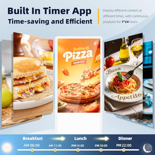 Image of MWE Digitaler Kundenstopper mit Touchscreen, 65 Zoll 4K Digitale Werbetafel, Interaktives Digital Signage Display, Stand Up Digital Display mit Android OS fur Werbedisplay, Mieten & Verkauf