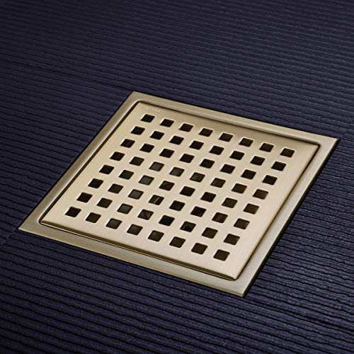 Orhemus Square Shower Floor Drain With Removable Cover Grid Grate 6 Inch Long thumb #3