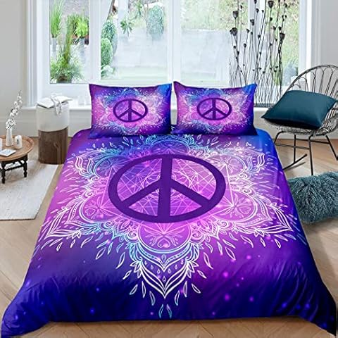 Feelyou Boho Mandala Duvet Cover Set Cover