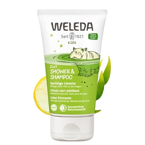 Weleda Champú y gel de baño Lively Lime 2 en 1 para niños 5.1 fl oz