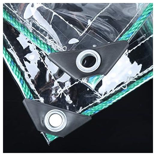 Transparent Plane stark 100 % vattentät Plane Boote Dach regn golvbelägg med metallöglor PVC-plast för camping, fiske, trädgårdsarbete