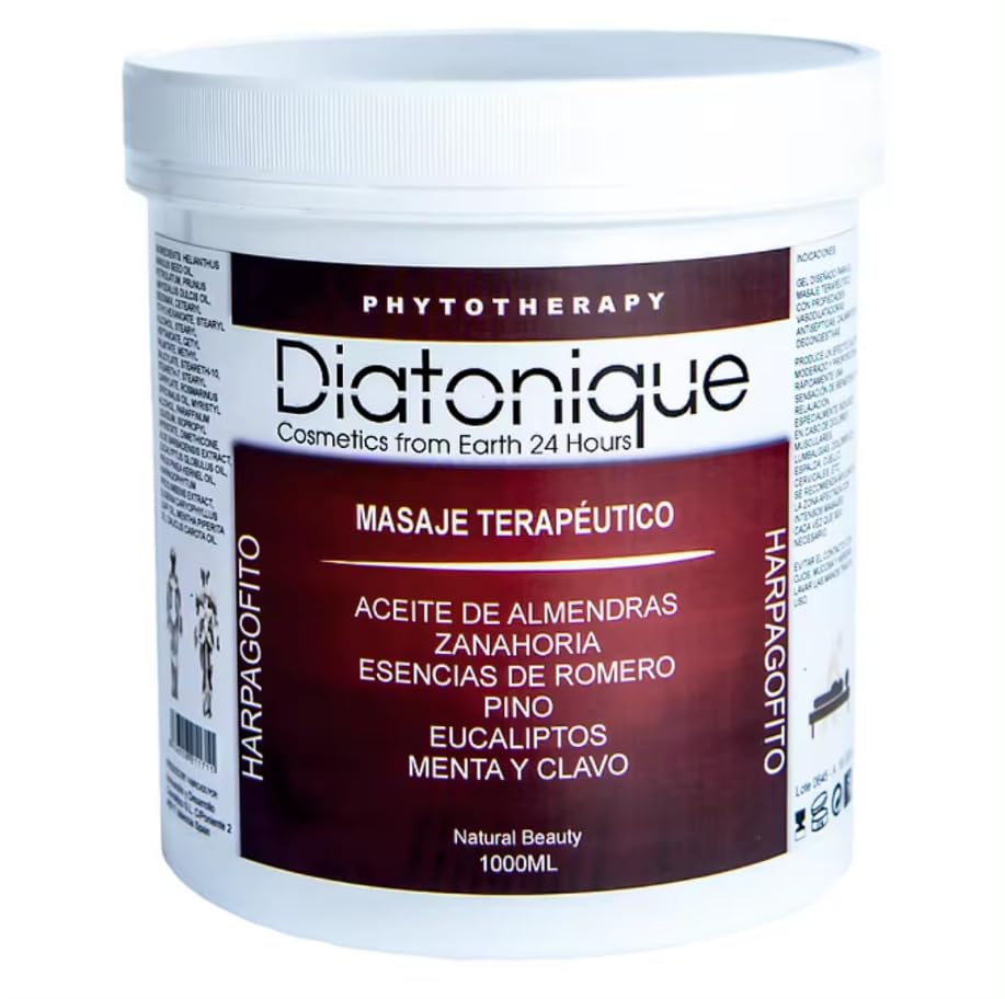 Aceite solido lubricante para el masaje profesional con Aceites Esenciales de Diatonique. 1000 ml
