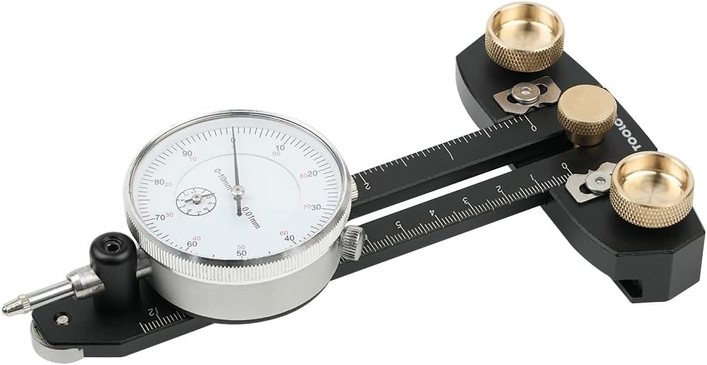 TOOLCOOL Table Saw Alignment Gauge Calibrator Dial Indicator Thin Rip Jig Table Saw Jig Guide Woodworking Tool Table Saw Accessories for Repeat Narrow Strip Cuts