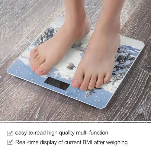 Báscula digital de baño con pantalla LCD y base antideslizante miniatura 5
