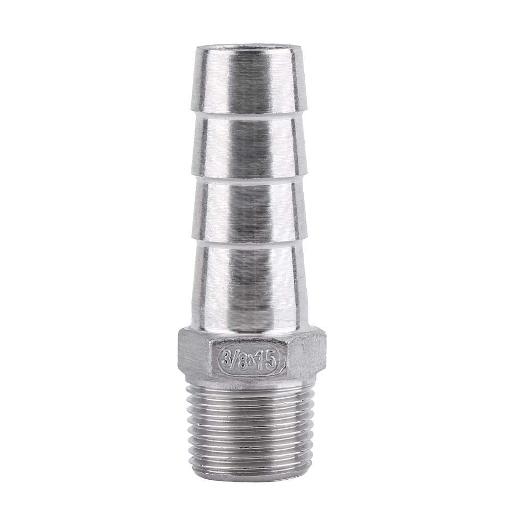 Hilitand - Raccordo Filettato Maschio In Acciaio Inox 304 BSPT - Giunto Per Tubo Flessibile, Misure Da 1/8'' A 3/4'' (Es. 1/2'' X 15mm)