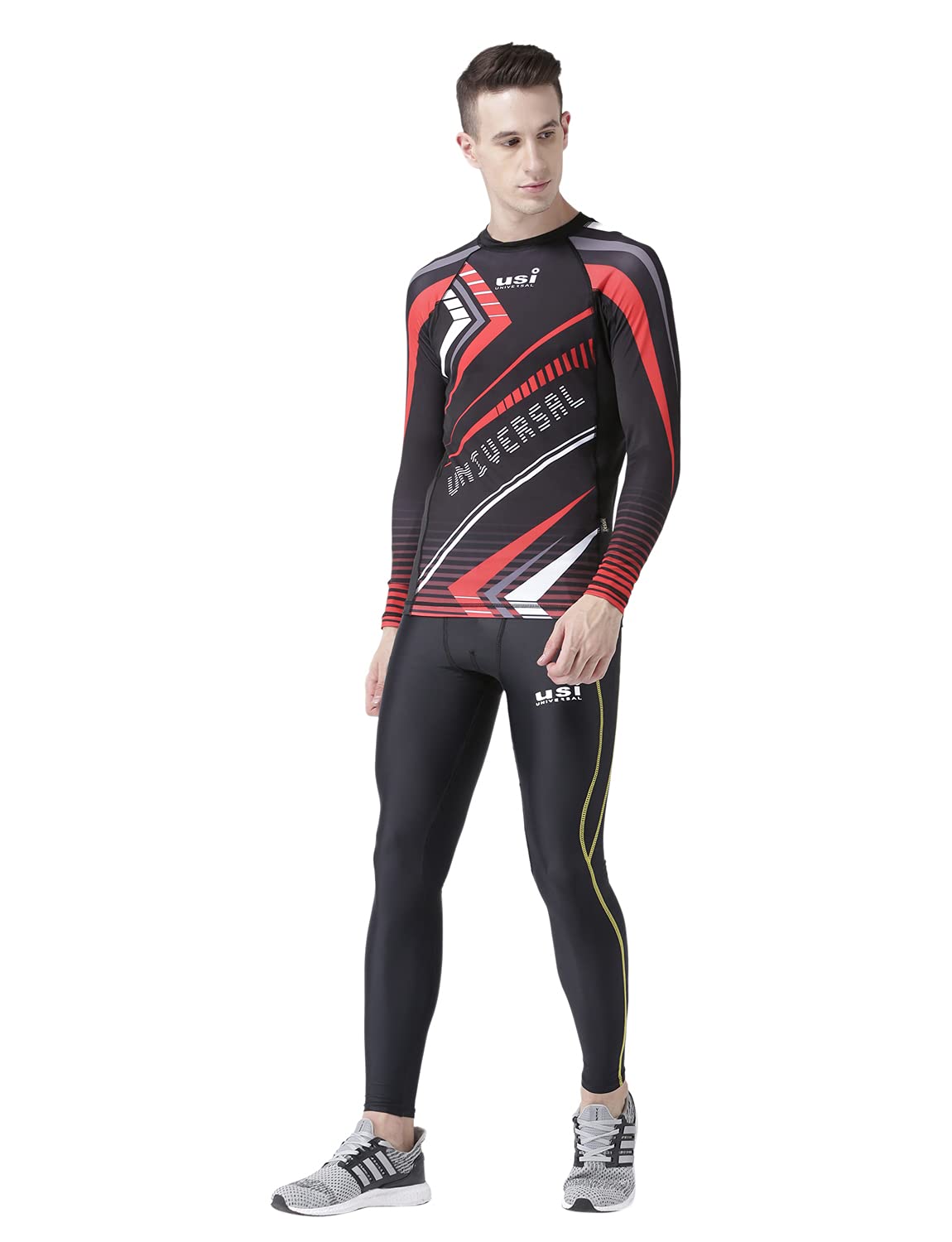 USI Universal Rash Guard for Gym, 411RRB Razor Rashguard for Running, Cycling, Swimming, Cricket, Basketball | Rashguard Swimming Costume for Men | Rash Guard for Men (Small, Black) 2