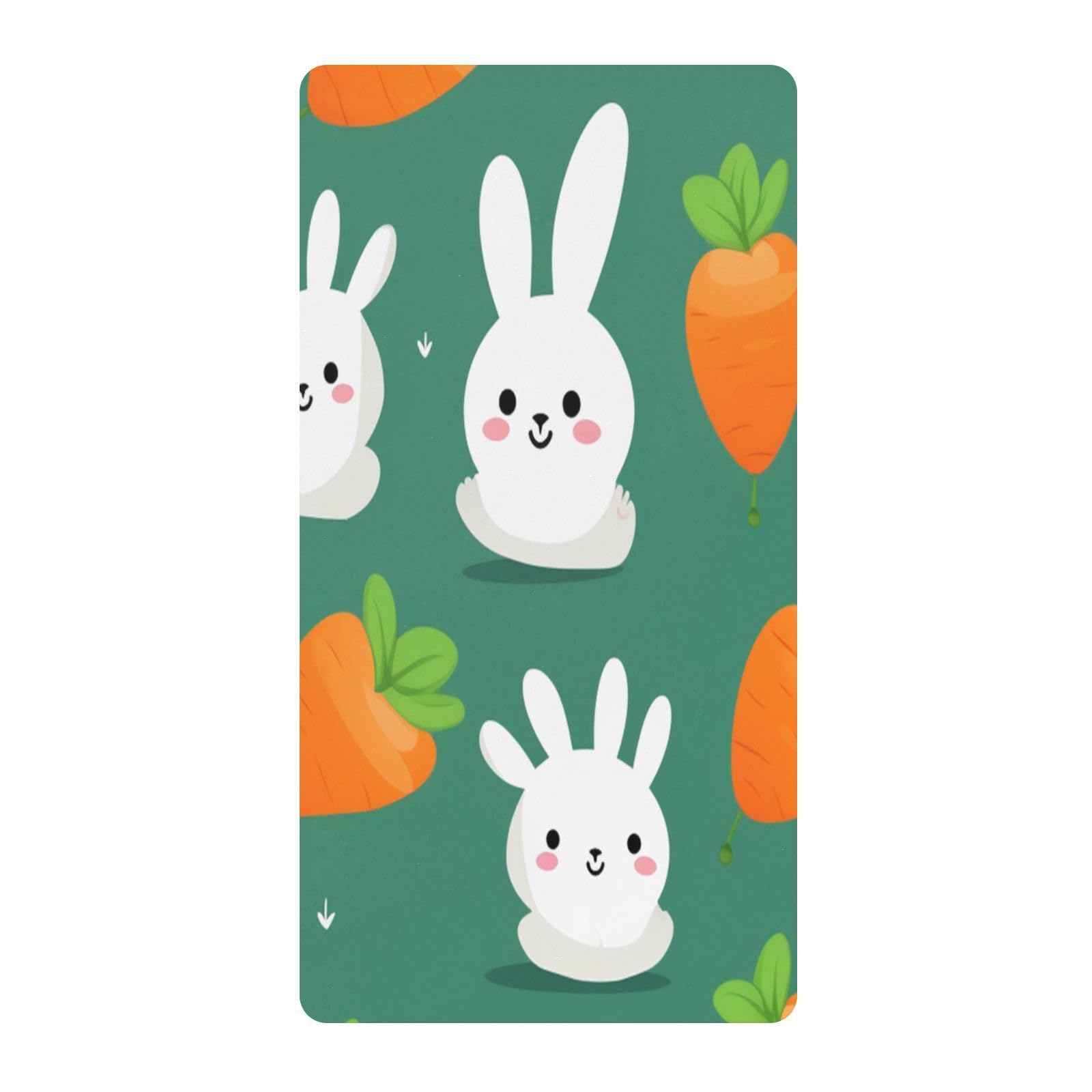 Chubby Bunny Cute Animal Toddler Crib Sheet Soft Cotton Baby Play Sheets Fitted for Mattress Playard