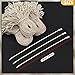 300Pcs 7.6inch Cotton Gift Clothing Price Tag String Hang Tag String Hanging Rope Snap Lock Pin Loop Fastener Hook Ties Fast to Attach for Clothes Tags Shoes Snap Lock Luggage Label (White)
