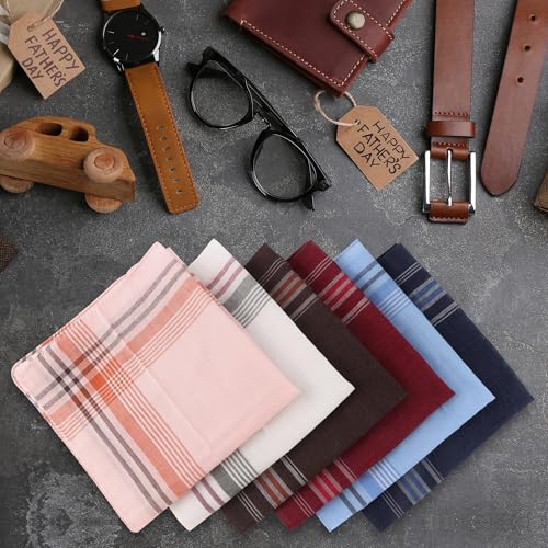 Pañuelos Hombres Bolsillos,12 Piezas Pañuelo de Bolsillo Cuadrado Suaves de Algodón de Tela Regalo para Hombres para Negocios y Ocio - imagen 5