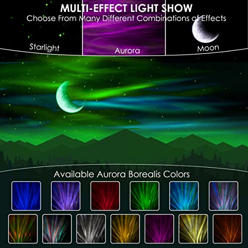 Aurora Lights Galaxy Projector, Star Projector Galaxy Light With Hi-Fi Bluetooth Speaker And Remote, Dimmable Northern Lights Aurora Projector, Enchanting Night Light For Kids And Adults #TOP2
