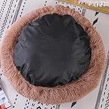 LOMUG Hunde Beruhigungsbett, 50cm Hundehöhle, Kuschelhöhle Hund, Hundebett Hunde Waschbar Rund, Halbgeschlossenes Hundeloch, Donut Hundebett Passend für Kleine Hunde und Katzen