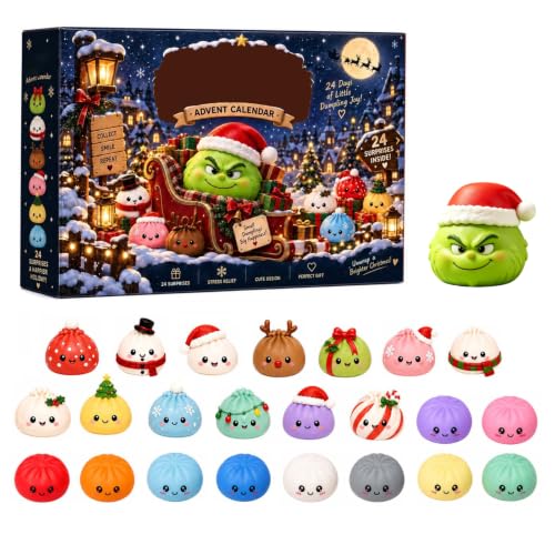 Christmas Advent Calendar 2026 Mini Squishy for Adults Cute Decor 24 Days