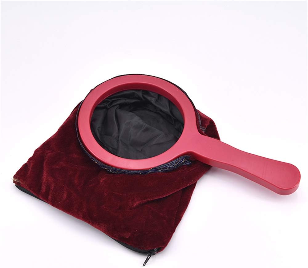 Repeat Zipper Change Bag (Red,Medium,Double Layer) Magic Trick Comedy Close Up Stage Magic Gimmick Magic Props Appearing from Empty Bag Magic for Magicans (Bag with Small Pull Flower)