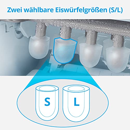 Eiswürfelmaschine MEDION Eiswürfelbereiter, 2,2 L Wassertank