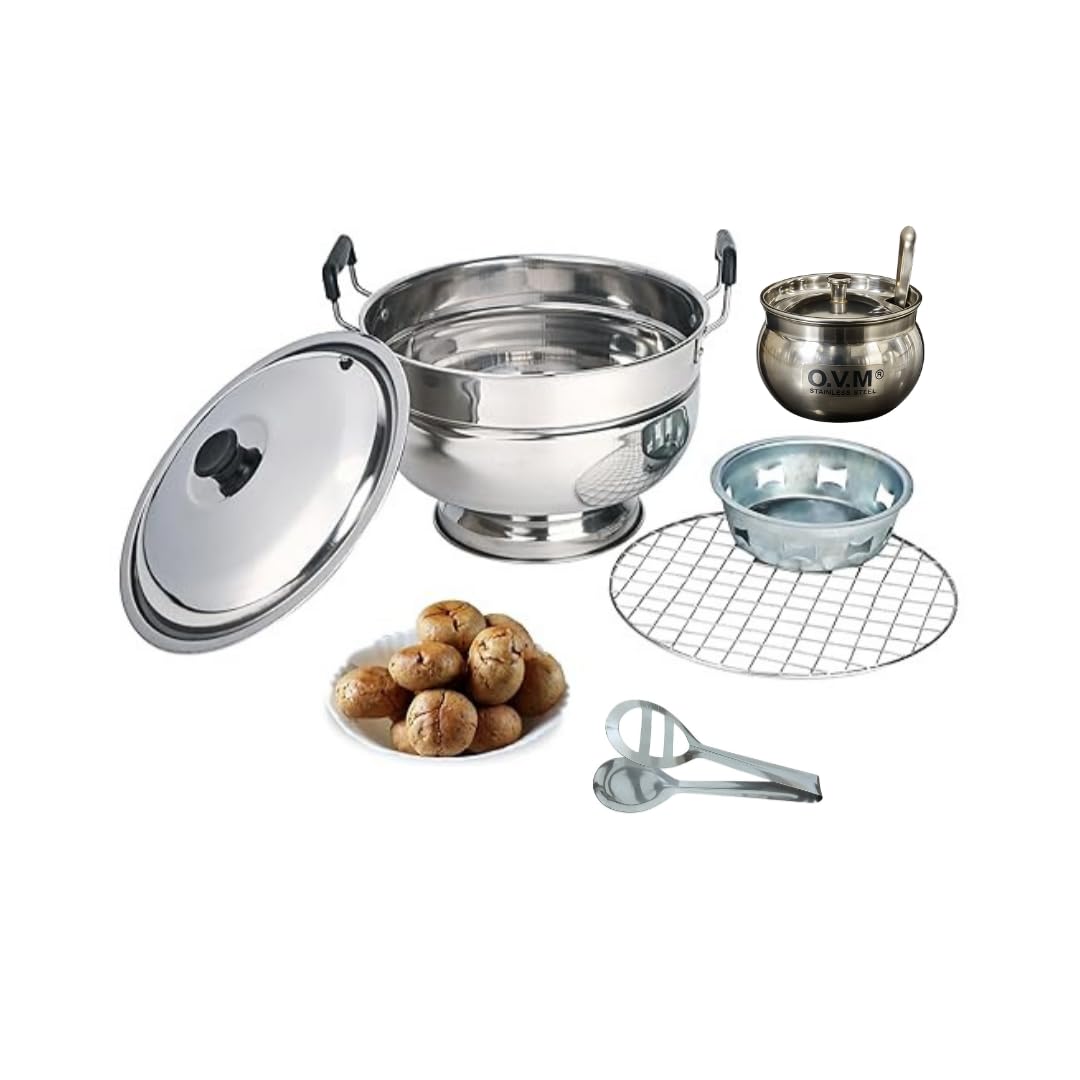 Stainless Steel Tandoor & Bati Cooker - Authentic Indian Flavors -9