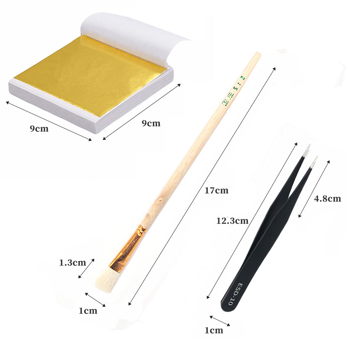 Amazon | 金箔 フェイク 9cm×9cm 100枚入り 模造金箔 ゴールド シート