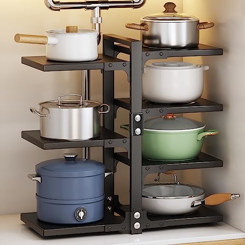 Amazon.com: Pot Rack Organizers：CASONNIK 7-Tier Adjustable Heavy Duty ...