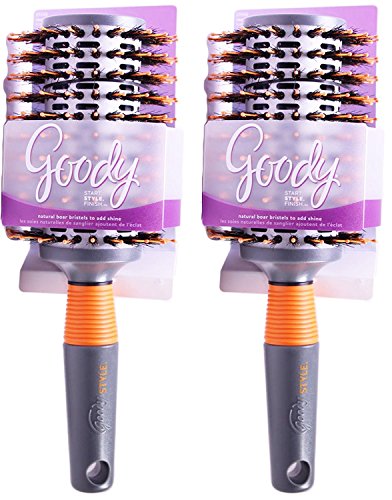 Goody Round Straighten It Out Hair Brush- Quick Dry Ceramic (17131) (2-Pack)