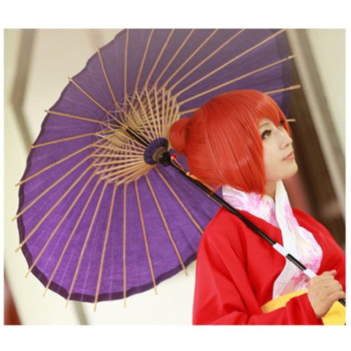 Amazon.co.jp: 和傘 番傘 紙傘 銀魂神楽コスプレにも 紫 : ホビー